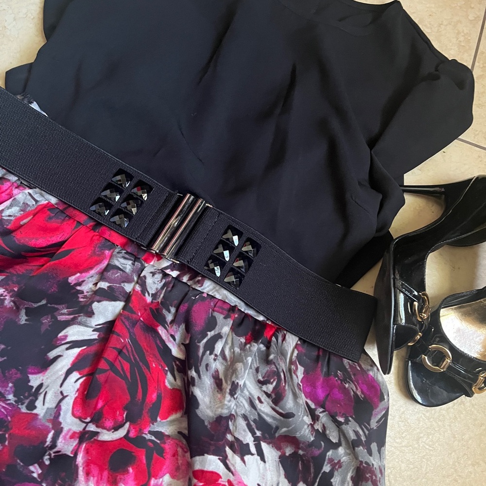 Candies floral print mini skirt large